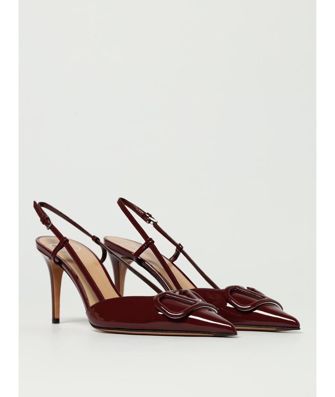 VALENTINO Бордовые туфли из лакированной кожи, фото 2