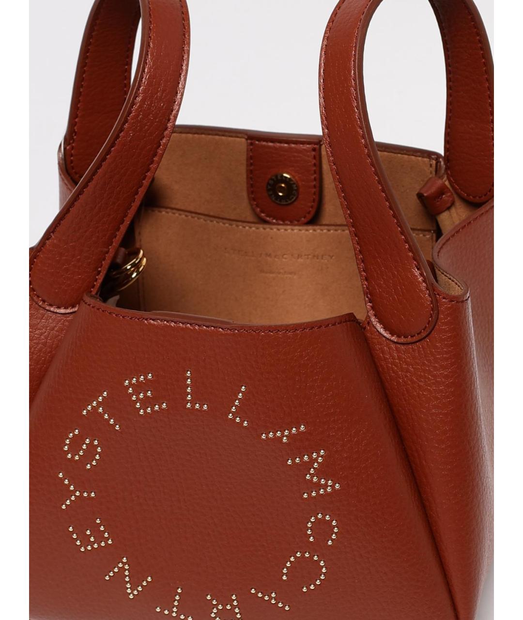 STELLA MCCARTNEY Бордовая сумка с короткими ручками из искусственной кожи, фото 5