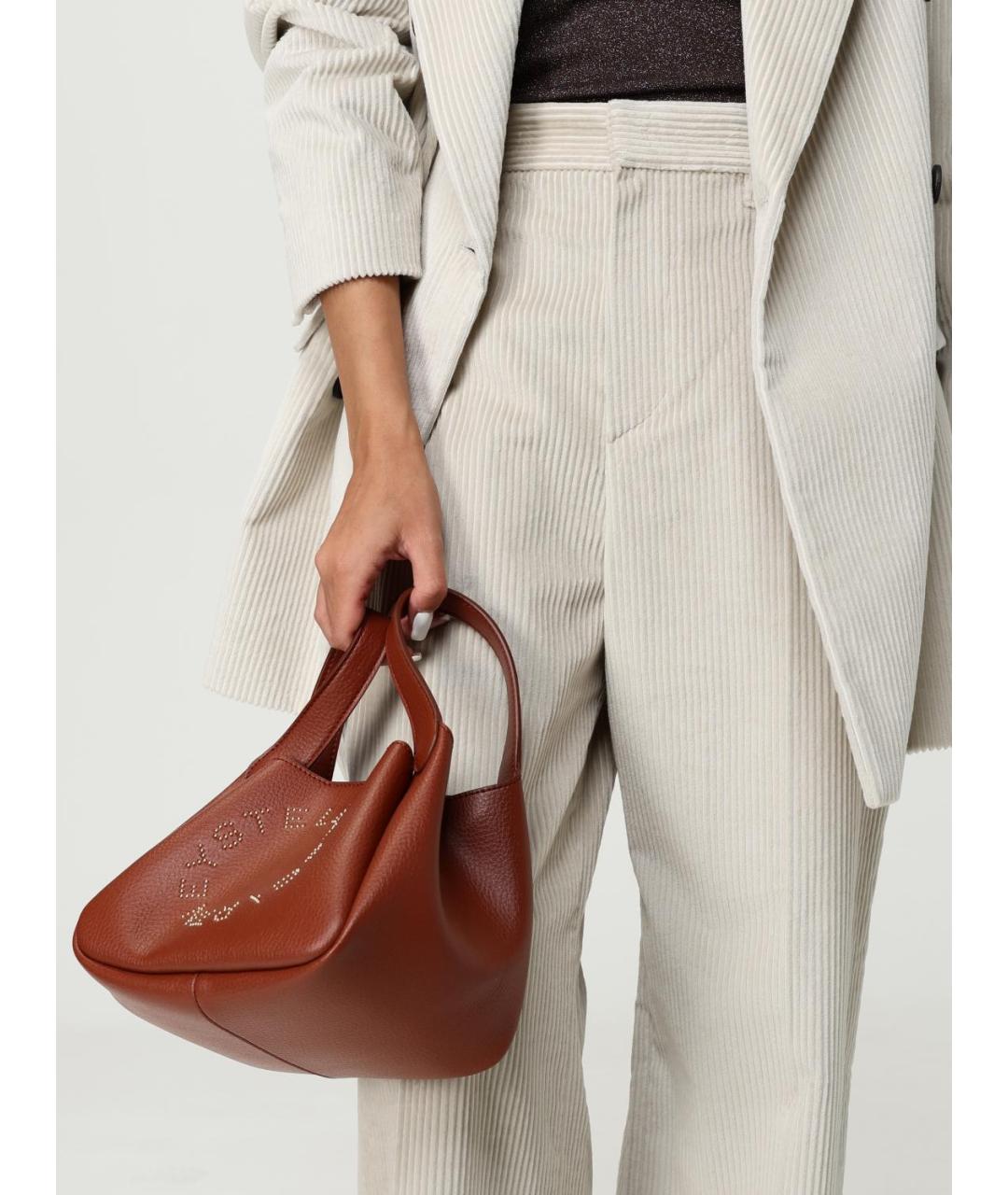 STELLA MCCARTNEY Бордовая сумка с короткими ручками из искусственной кожи, фото 2