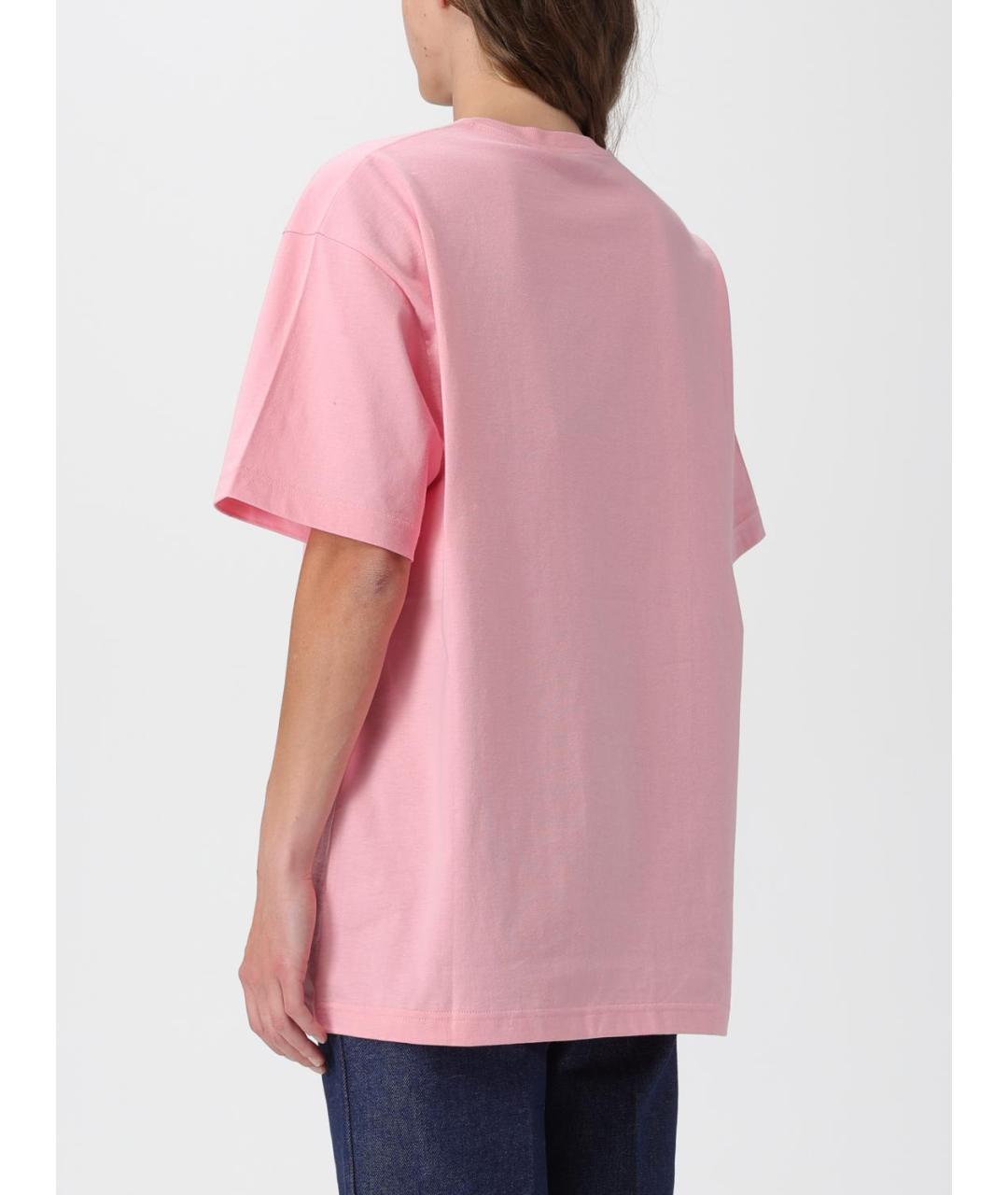 GUCCI Розовая хлопковая футболка, фото 3