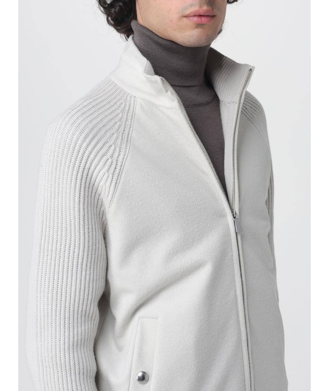 ELEVENTY Белый шерстяной кардиган, фото 4