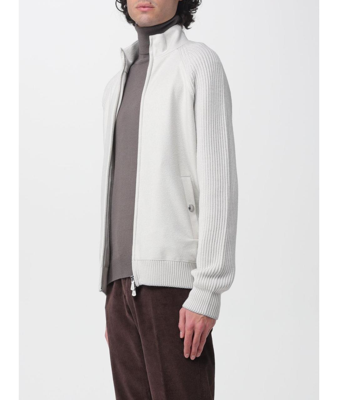 ELEVENTY Белый шерстяной кардиган, фото 3