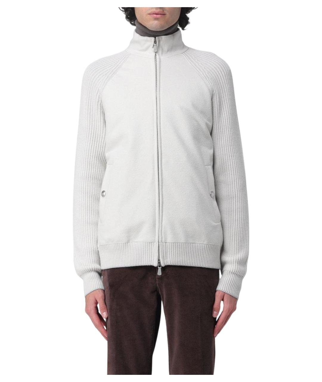 ELEVENTY Белый шерстяной кардиган, фото 1