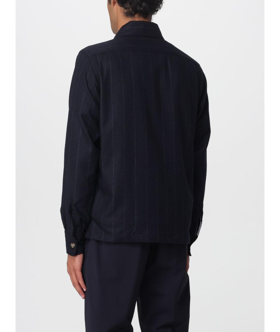 ELEVENTY Темно-синяя шерстяная куртка, фото 2