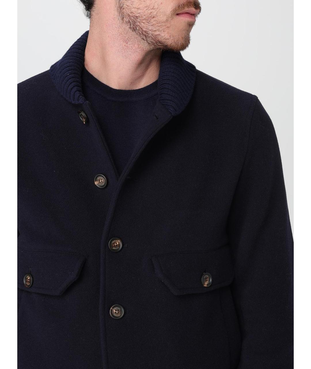 ELEVENTY Синяя шерстяная куртка, фото 4