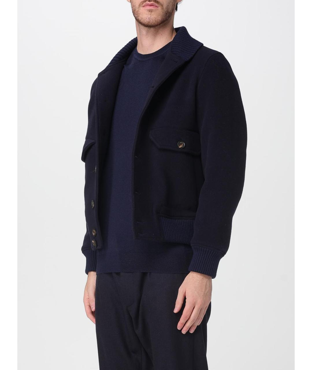 ELEVENTY Синяя шерстяная куртка, фото 3