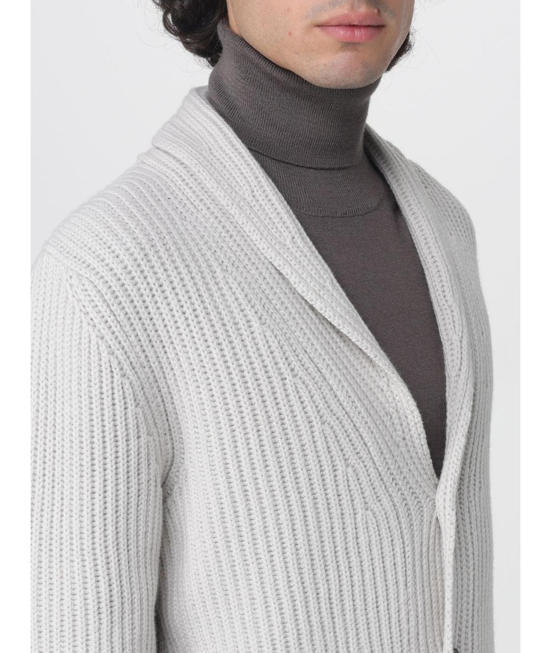 ELEVENTY Серый шерстяной кардиган, фото 4