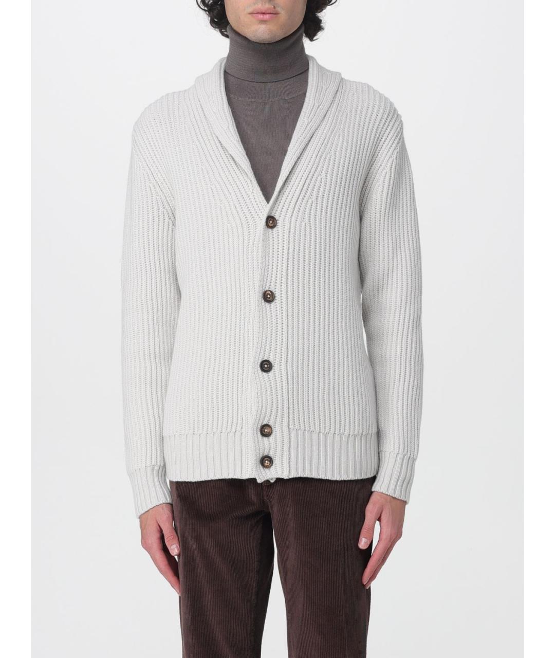 ELEVENTY Серый шерстяной кардиган, фото 5