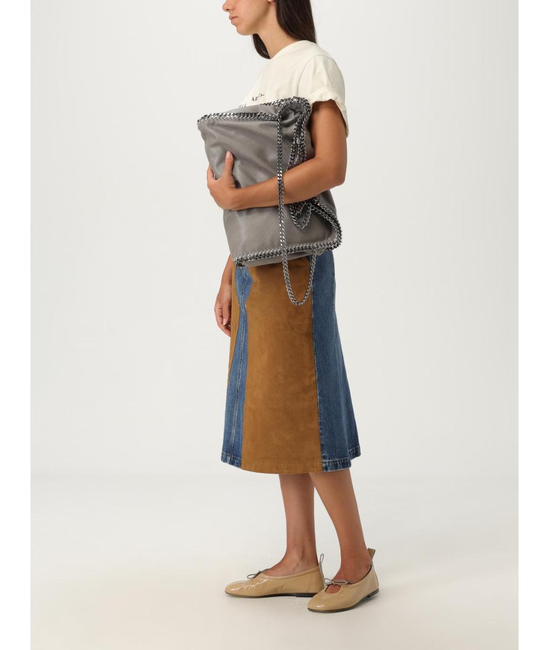 STELLA MCCARTNEY Серая сумка тоут из искусственной кожи, фото 2