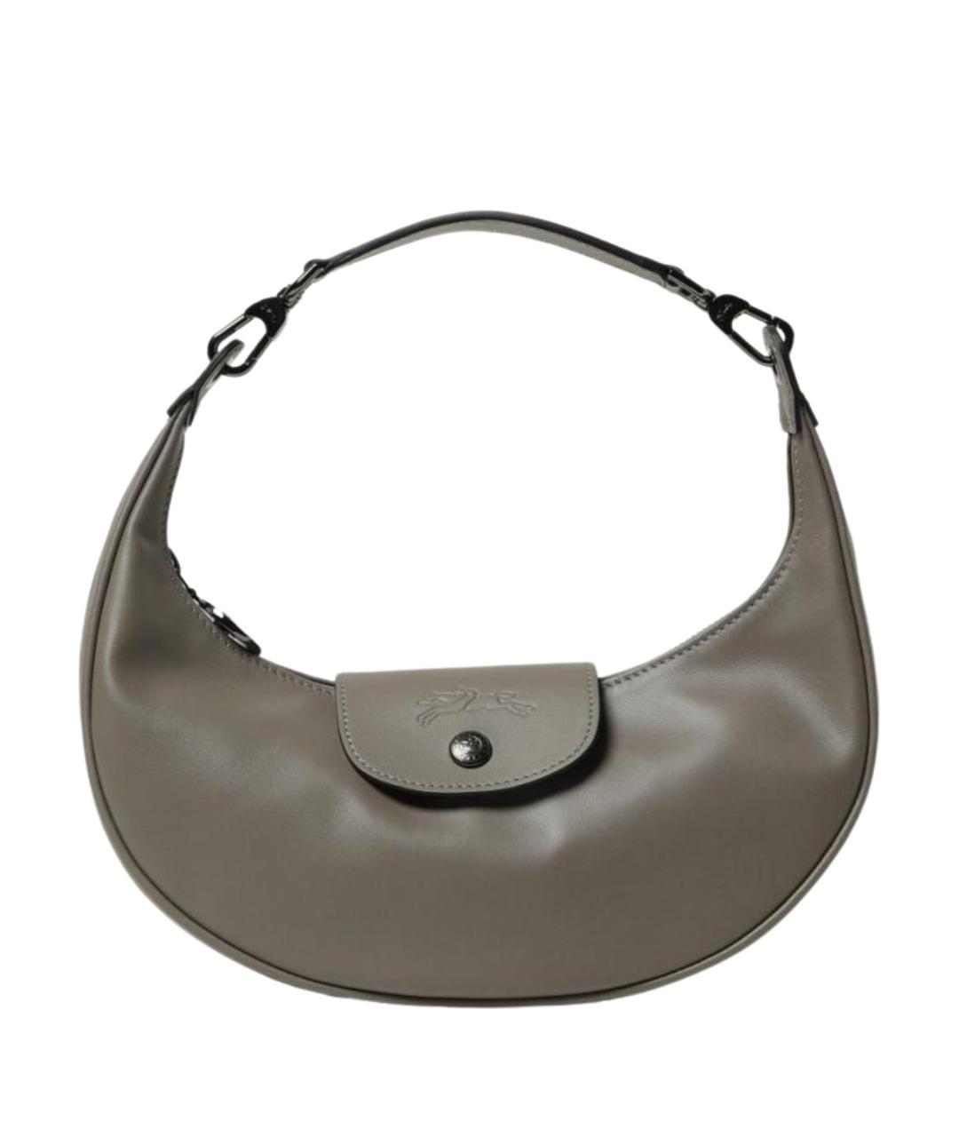 LONGCHAMP Серая кожаная сумка через плечо, фото 1