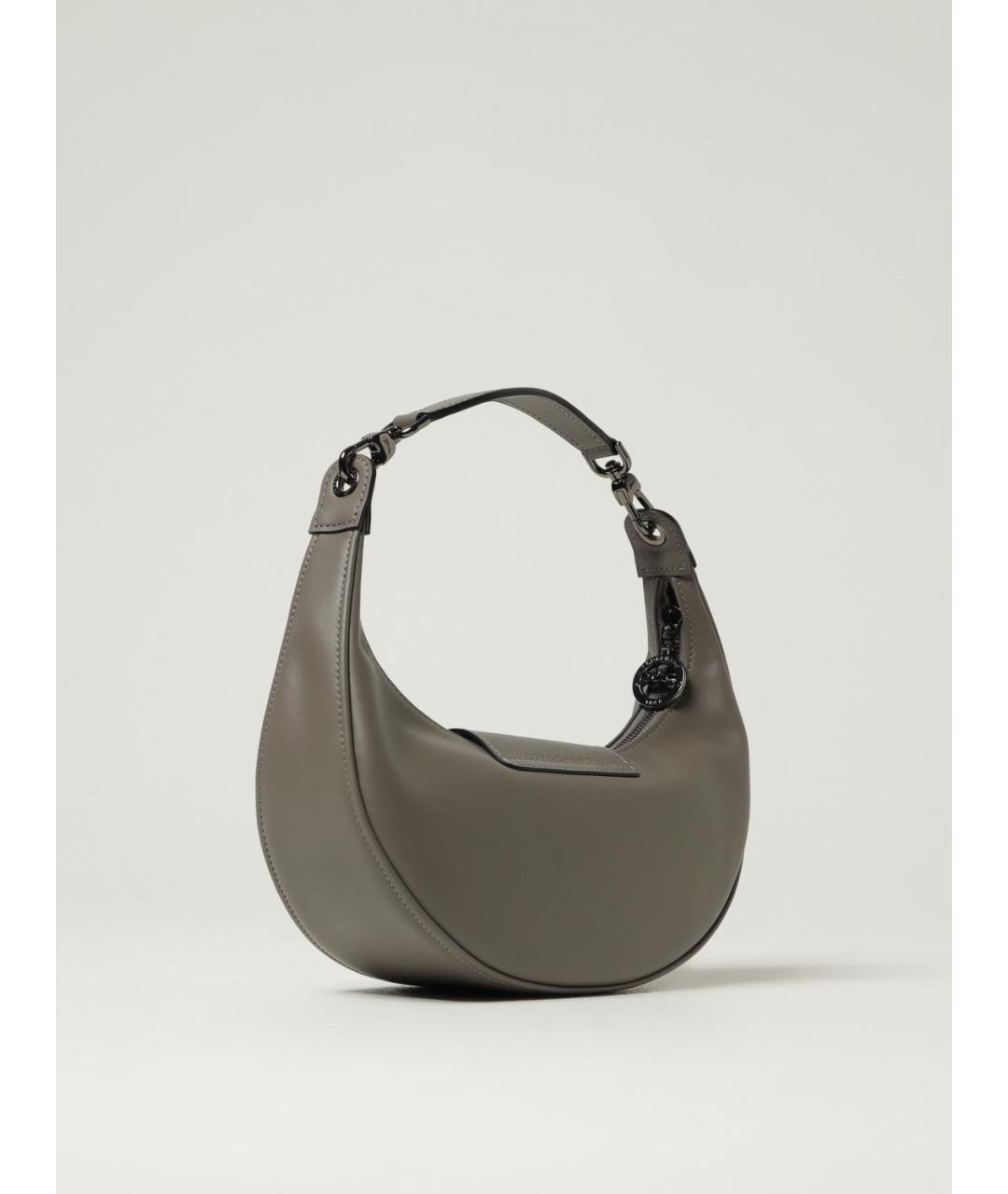 LONGCHAMP Серая кожаная сумка через плечо, фото 2