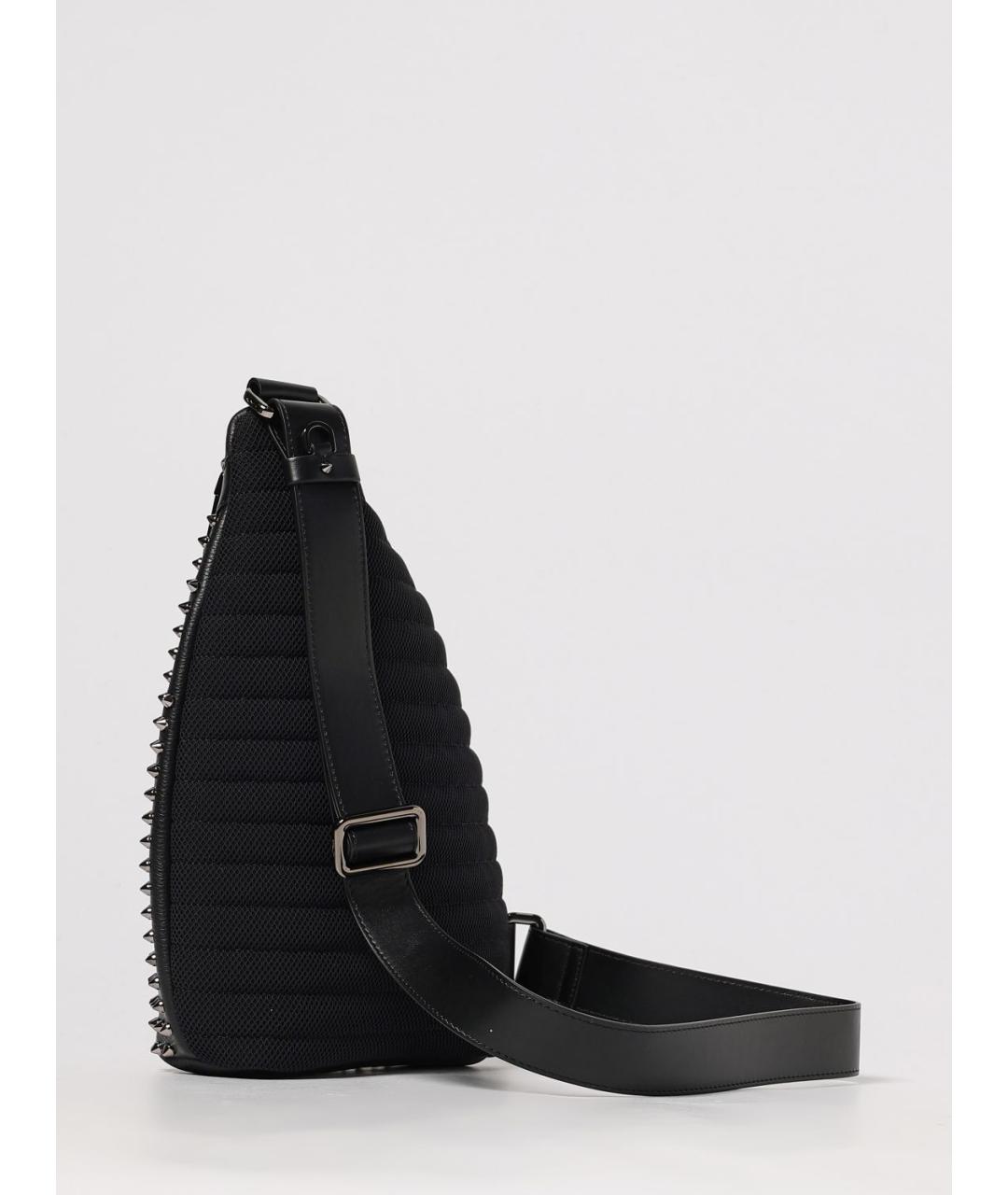 CHRISTIAN LOUBOUTIN Черная кожаная сумка на плечо, фото 2