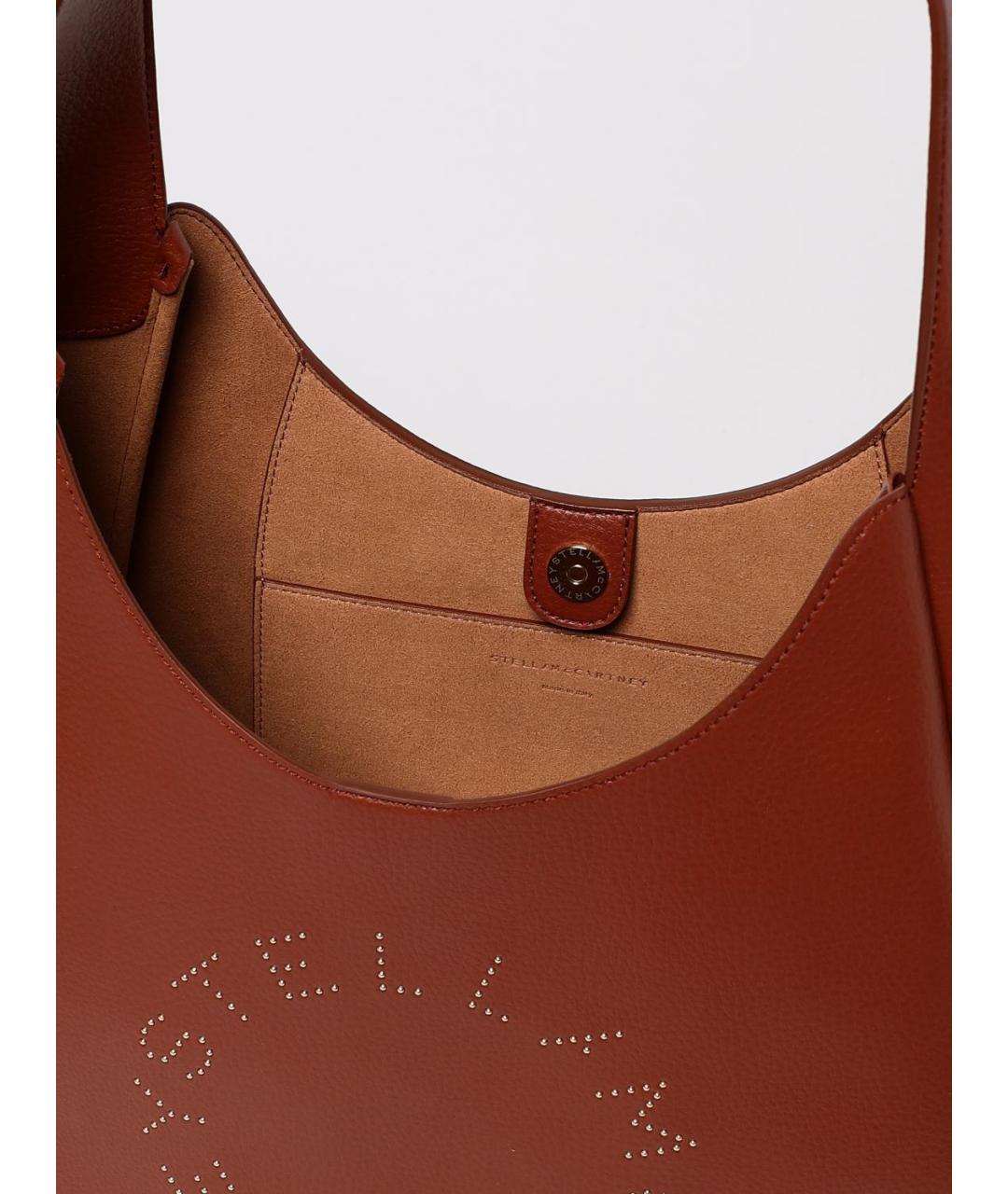 STELLA MCCARTNEY Коричневая сумка через плечо из искусственной кожи, фото 5
