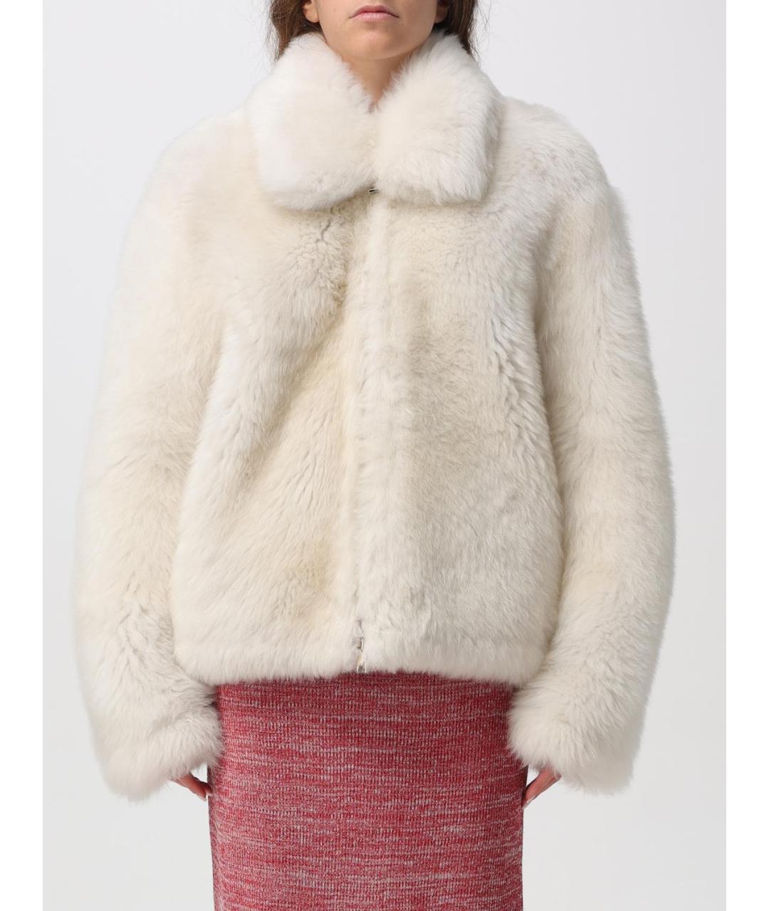FABIANA FILIPPI Белая меховая шуба, фото 2