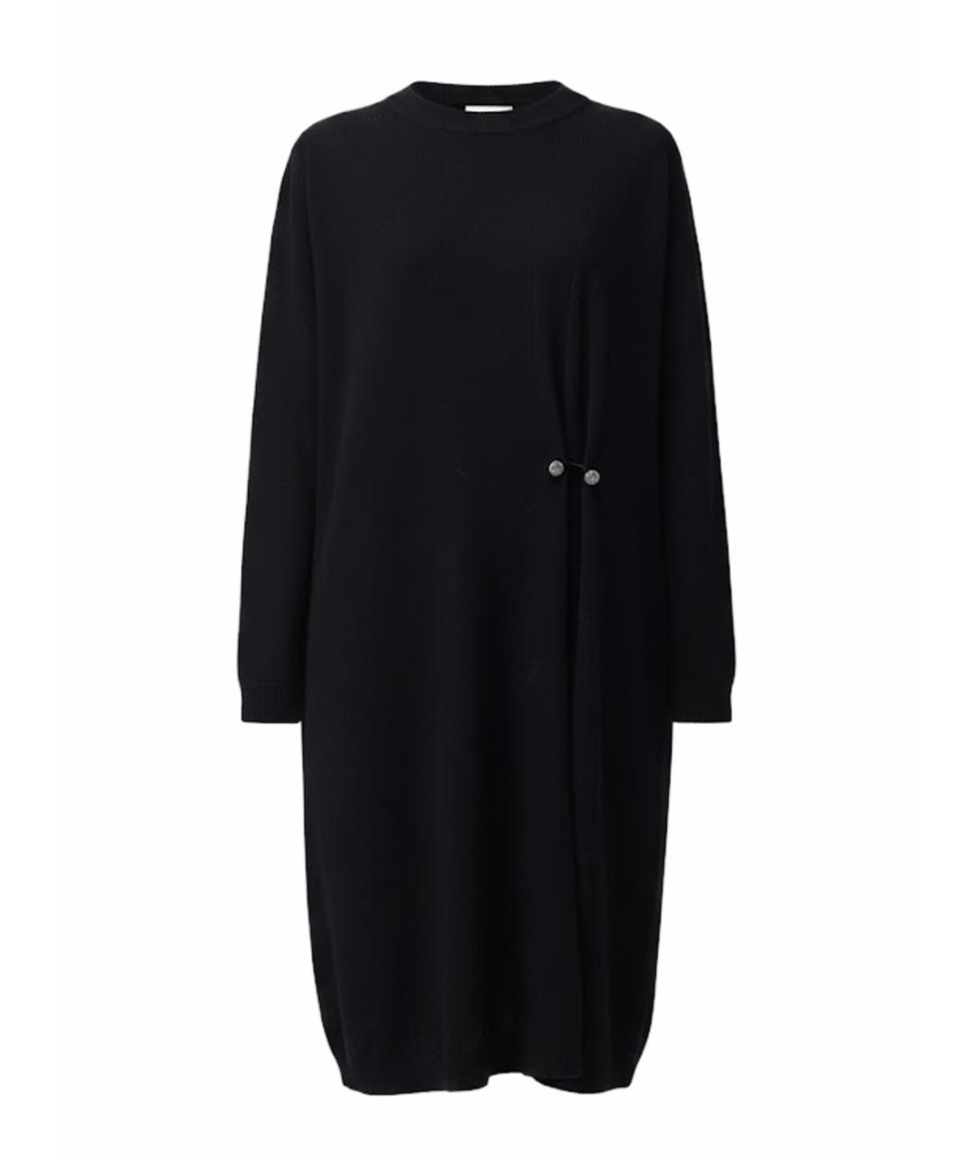 FABIANA FILIPPI Черное шерстяное повседневное платье, фото 1