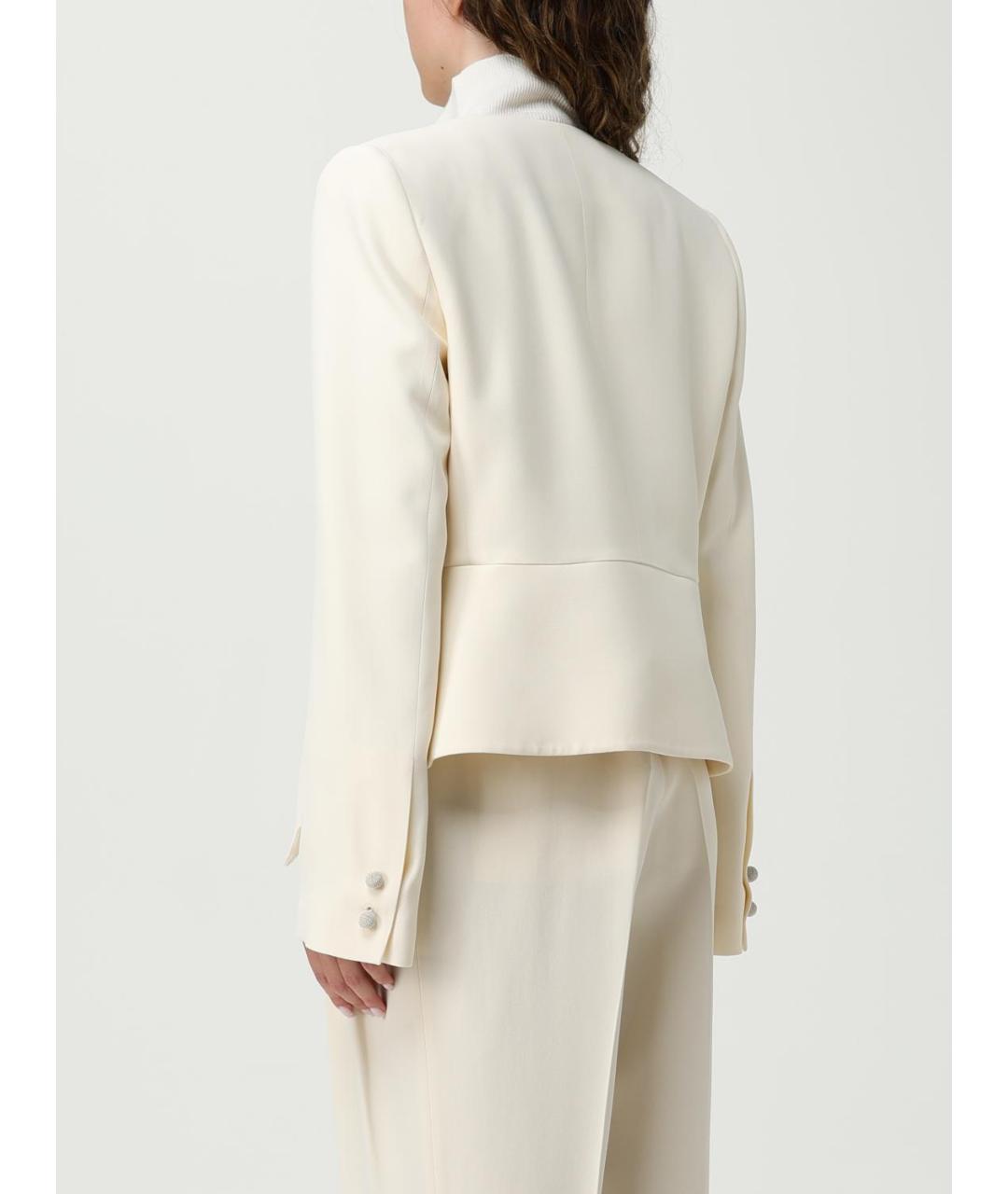 FABIANA FILIPPI Бежевый ацетатный жакет/пиджак, фото 3