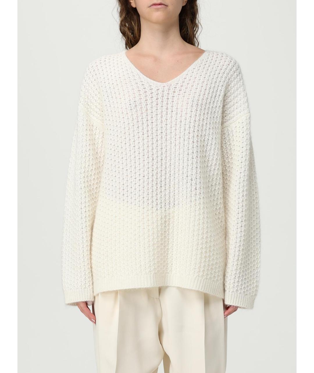 FABIANA FILIPPI Бежевый шерстяной джемпер / свитер, фото 5