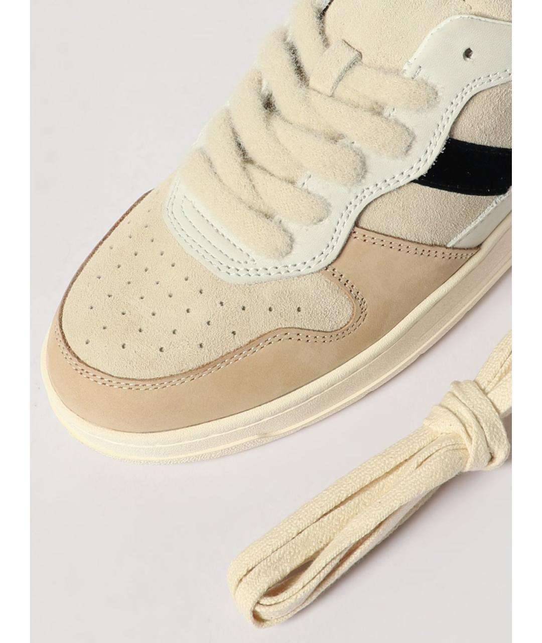 D.A.T.E. Бежевые кожаные кеды, фото 4