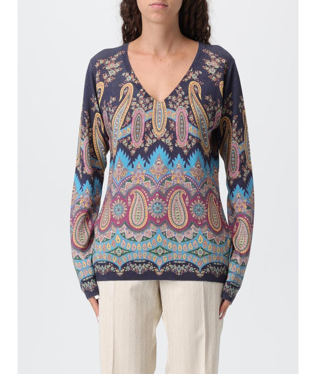 ETRO Мульти шелковый джемпер / свитер, фото 2