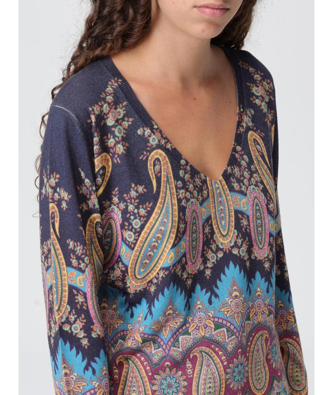 ETRO Мульти шелковый джемпер / свитер, фото 6