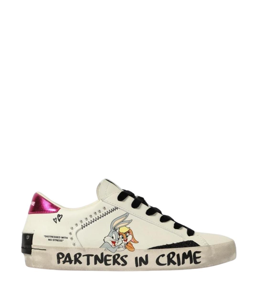 CRIME LONDON Белые кожаные кеды, фото 1