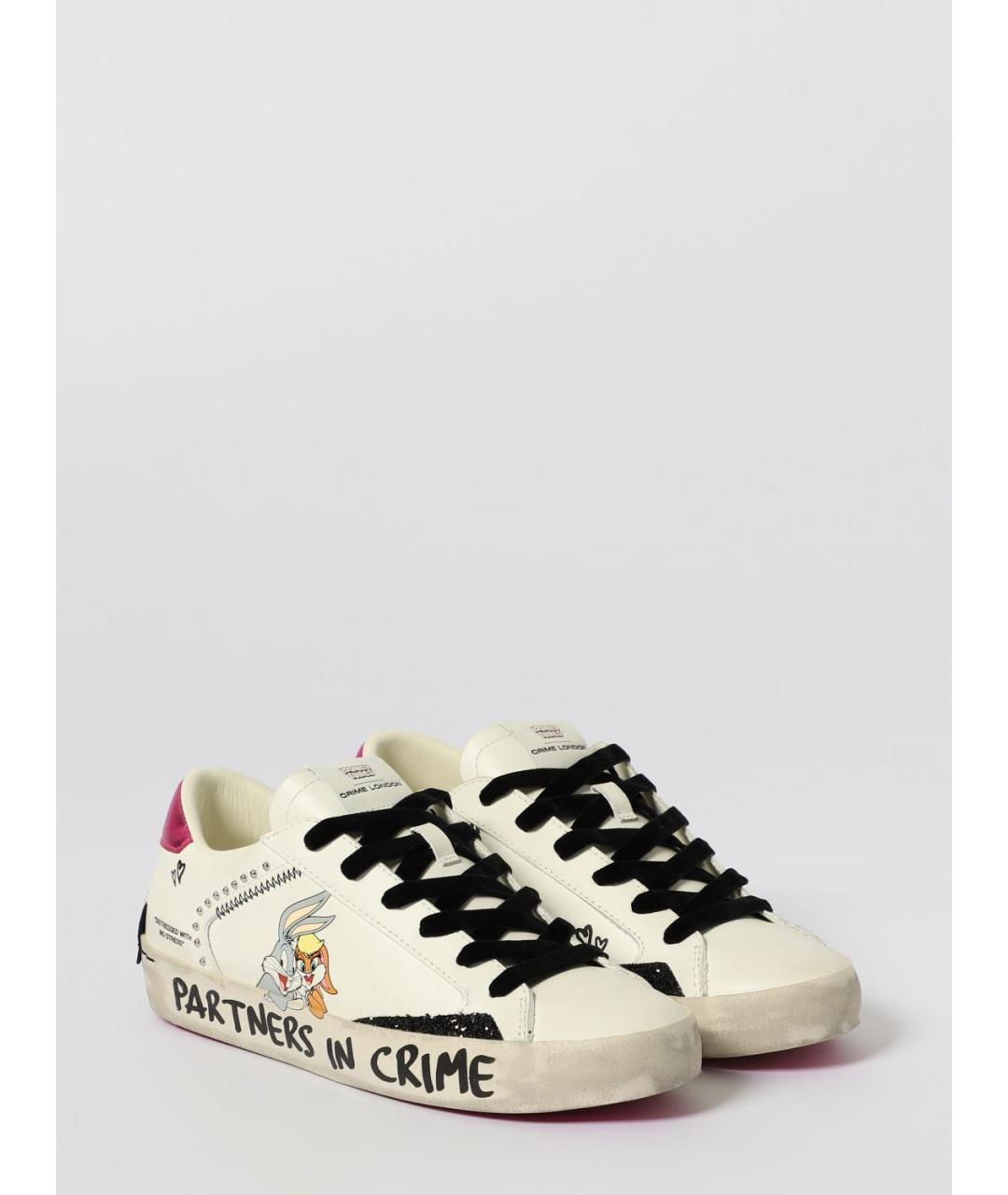 CRIME LONDON Белые кожаные кеды, фото 2