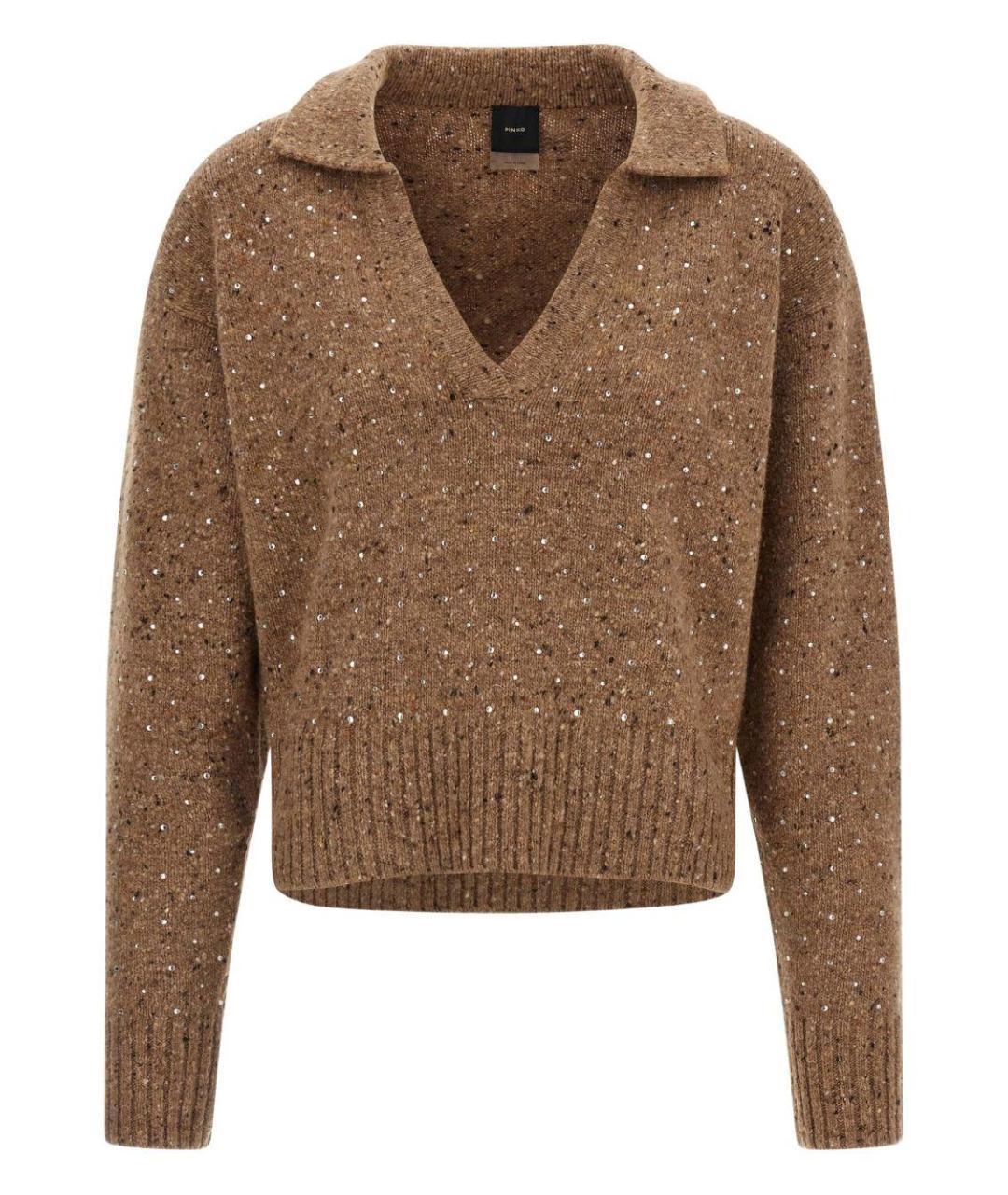 PINKO Бежевый шерстяной джемпер / свитер, фото 1