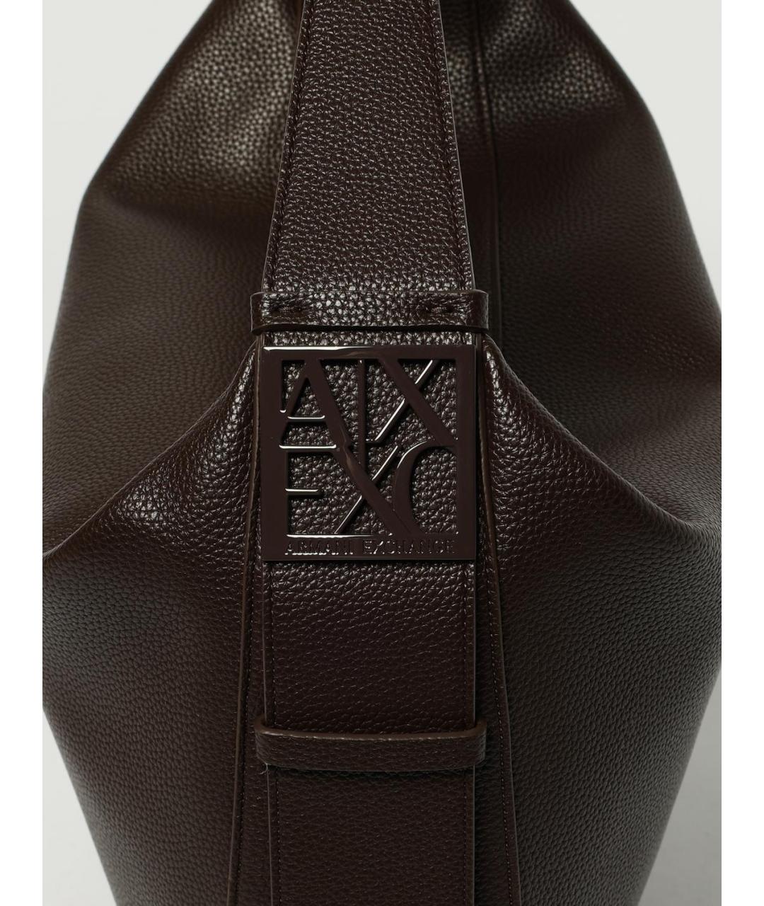 ARMANI EXCHANGE Коричневая сумка через плечо из искусственной кожи, фото 3