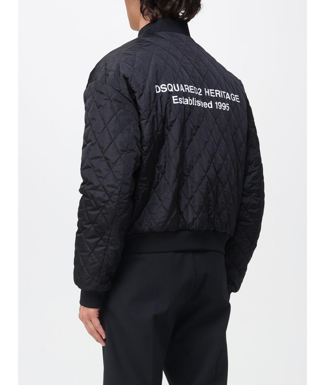 DSQUARED2 Черная полиэстеровая куртка, фото 3