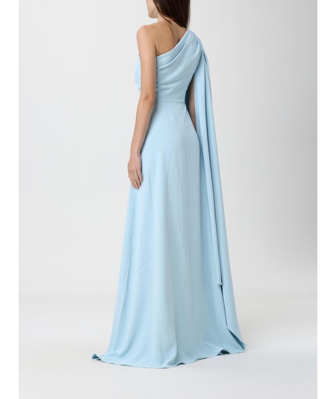 SOLACE LONDON Голубое полиэстеровое вечернее платье, фото 3