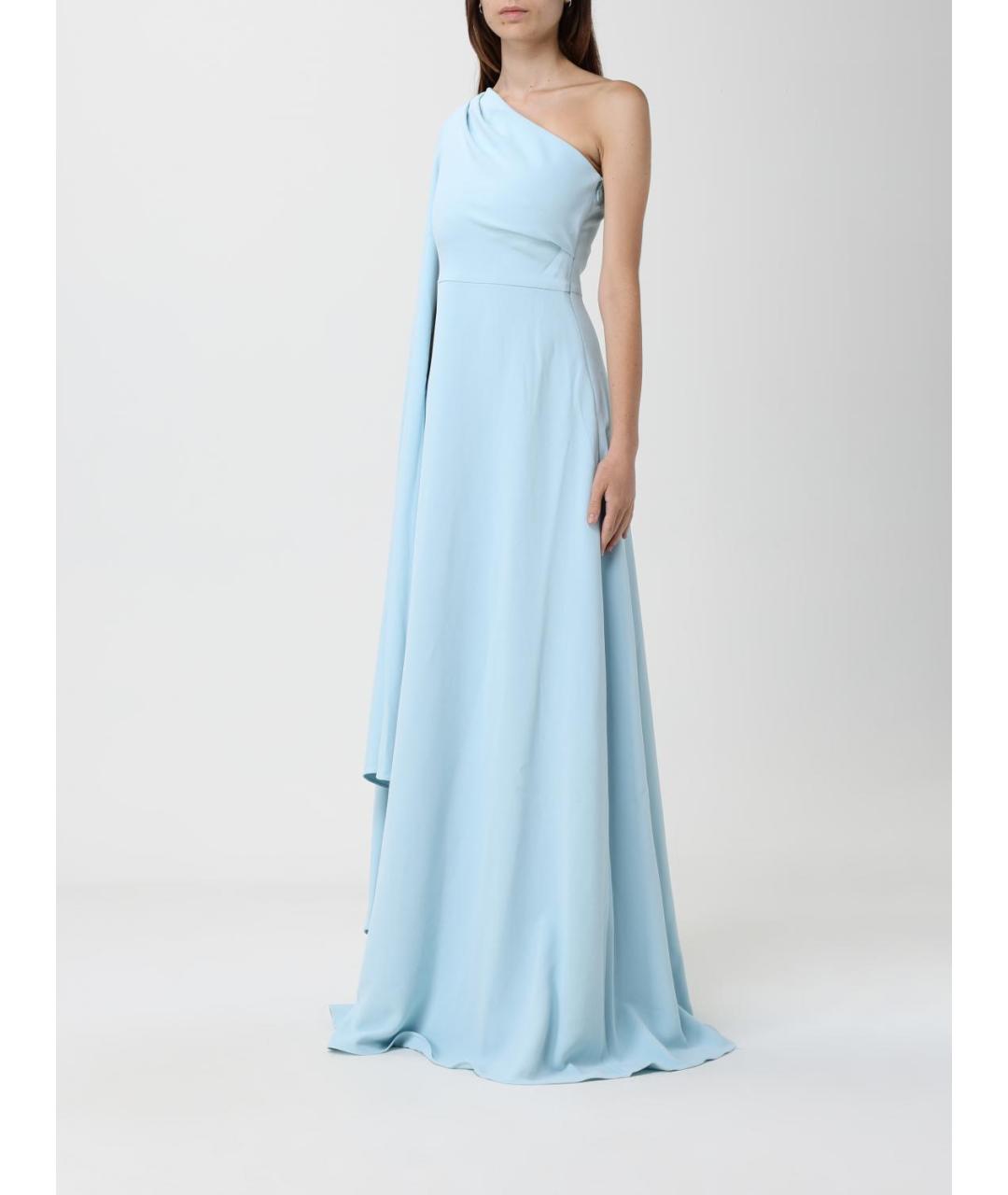 SOLACE LONDON Голубое полиэстеровое вечернее платье, фото 4