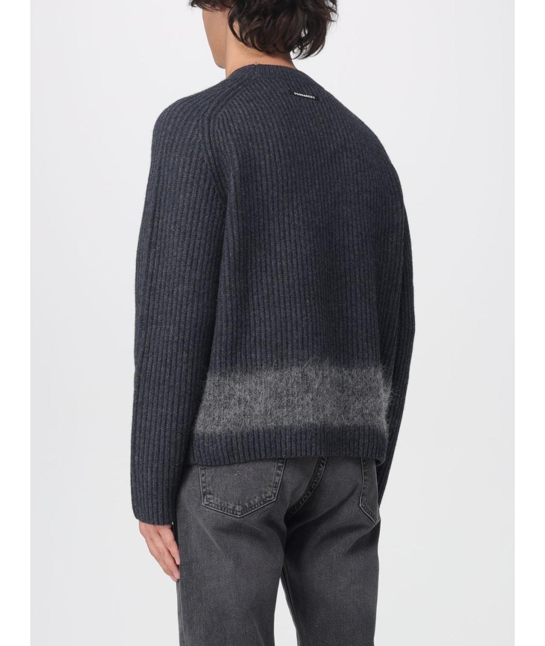 DSQUARED2 Серый шерстяной джемпер / свитер, фото 3