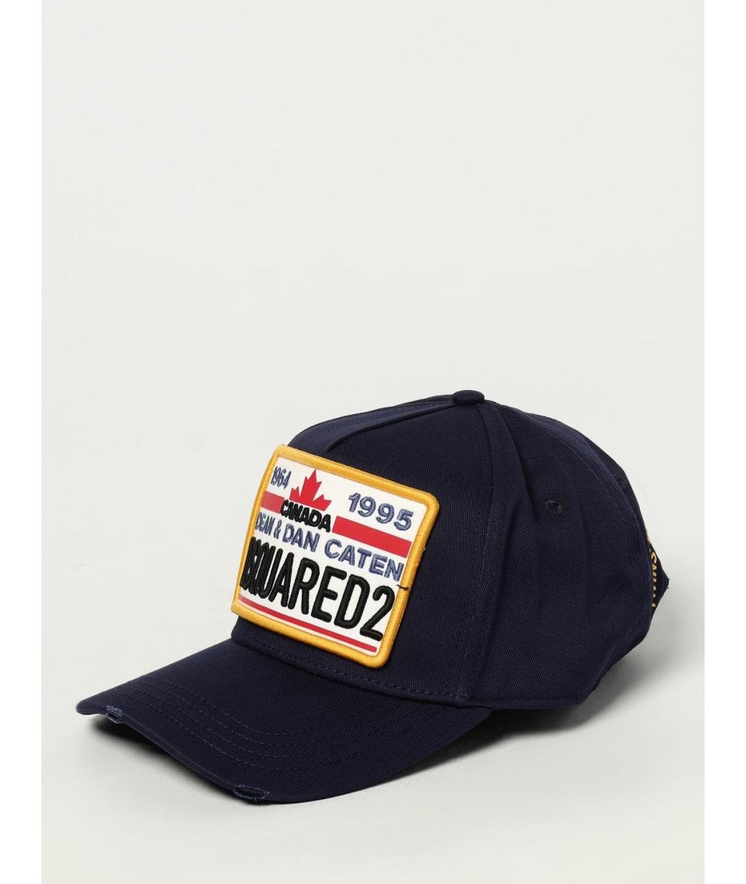 DSQUARED2 Темно-синяя хлопковая кепка/бейсболка, фото 2