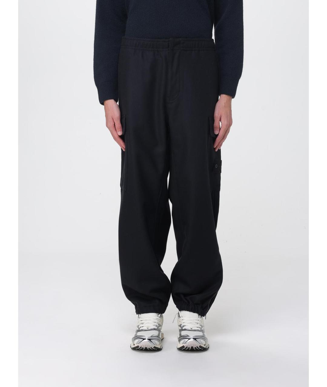 STONE ISLAND Темно-синие полиамидовые повседневные брюки, фото 5