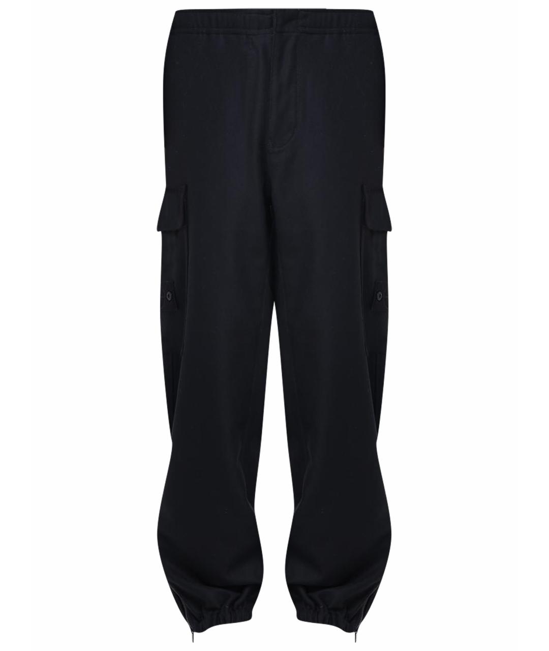 STONE ISLAND Темно-синие полиамидовые повседневные брюки, фото 1