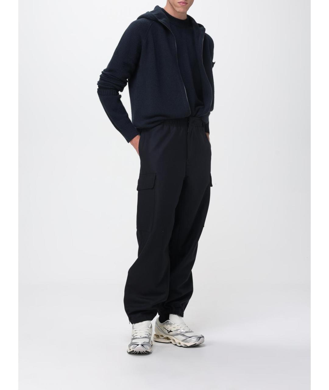 STONE ISLAND Темно-синие полиамидовые повседневные брюки, фото 2