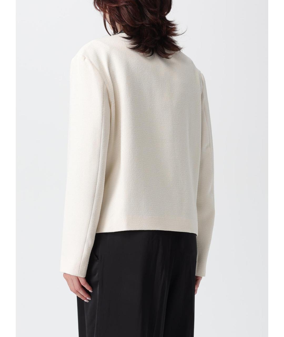 ARMANI EXCHANGE Бежевый полиэстеровый жакет/пиджак, фото 3