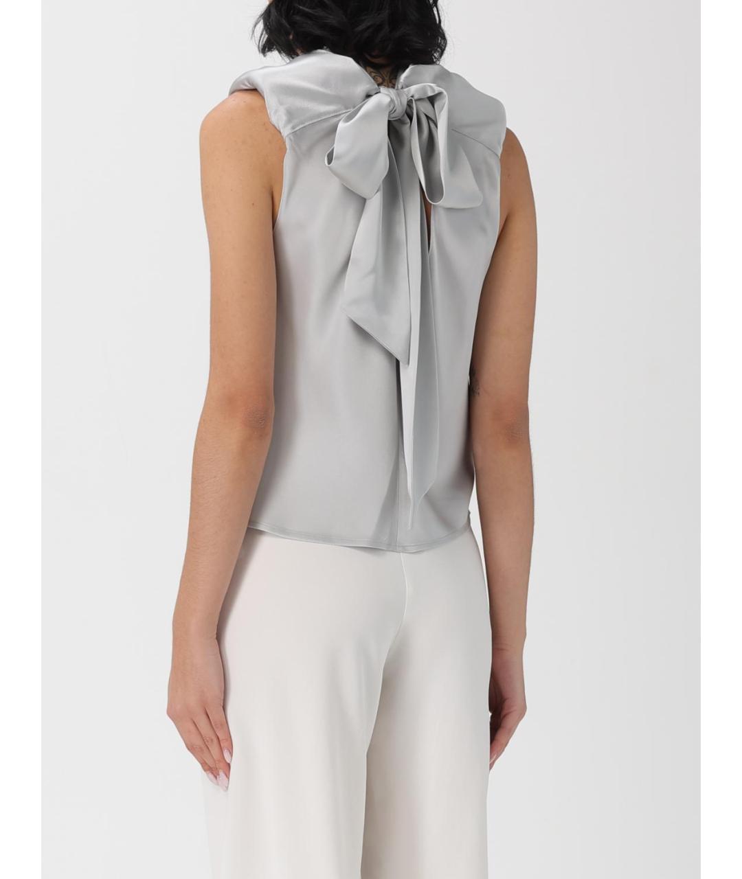 PINKO Серая ацетатная блузы, фото 2