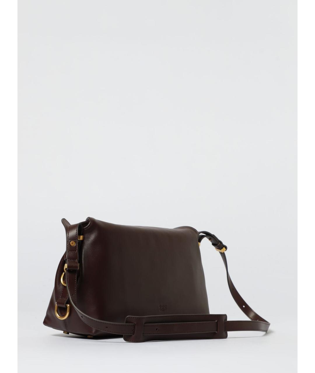 PINKO Коричневая кожаная сумка через плечо, фото 2