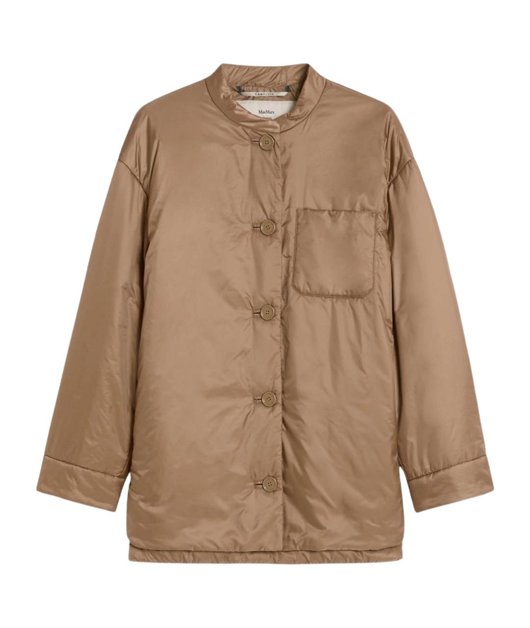 MAX MARA Коричневая полиэстеровая куртка, фото 1