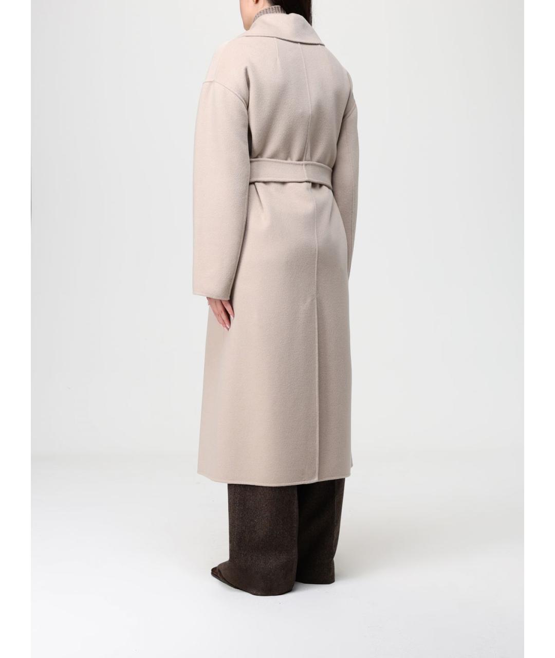 'S MAX MARA Бежевое шерстяное пальто, фото 3