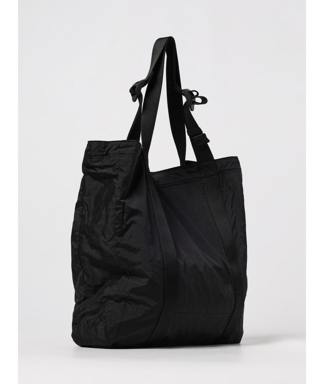 STONE ISLAND Черная тканевая сумка тоут, фото 2