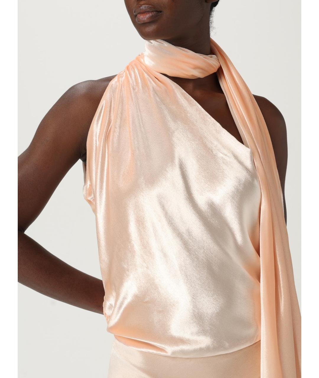 ALBERTA FERRETTI Розовое вискозное вечернее платье, фото 4