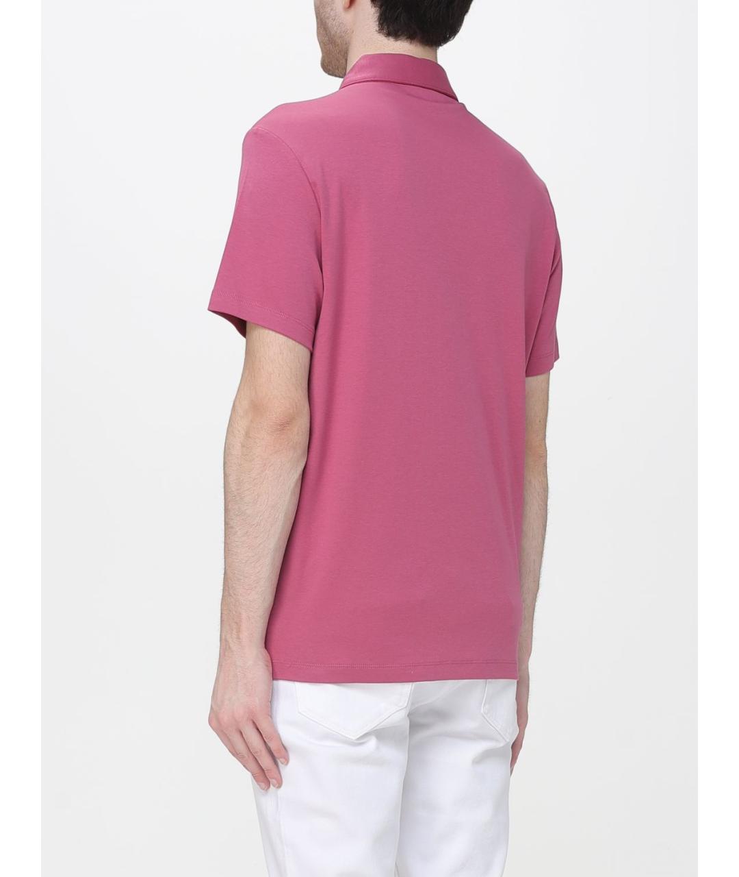 MICHAEL KORS Розовое хлопковое поло с коротким рукавом, фото 2
