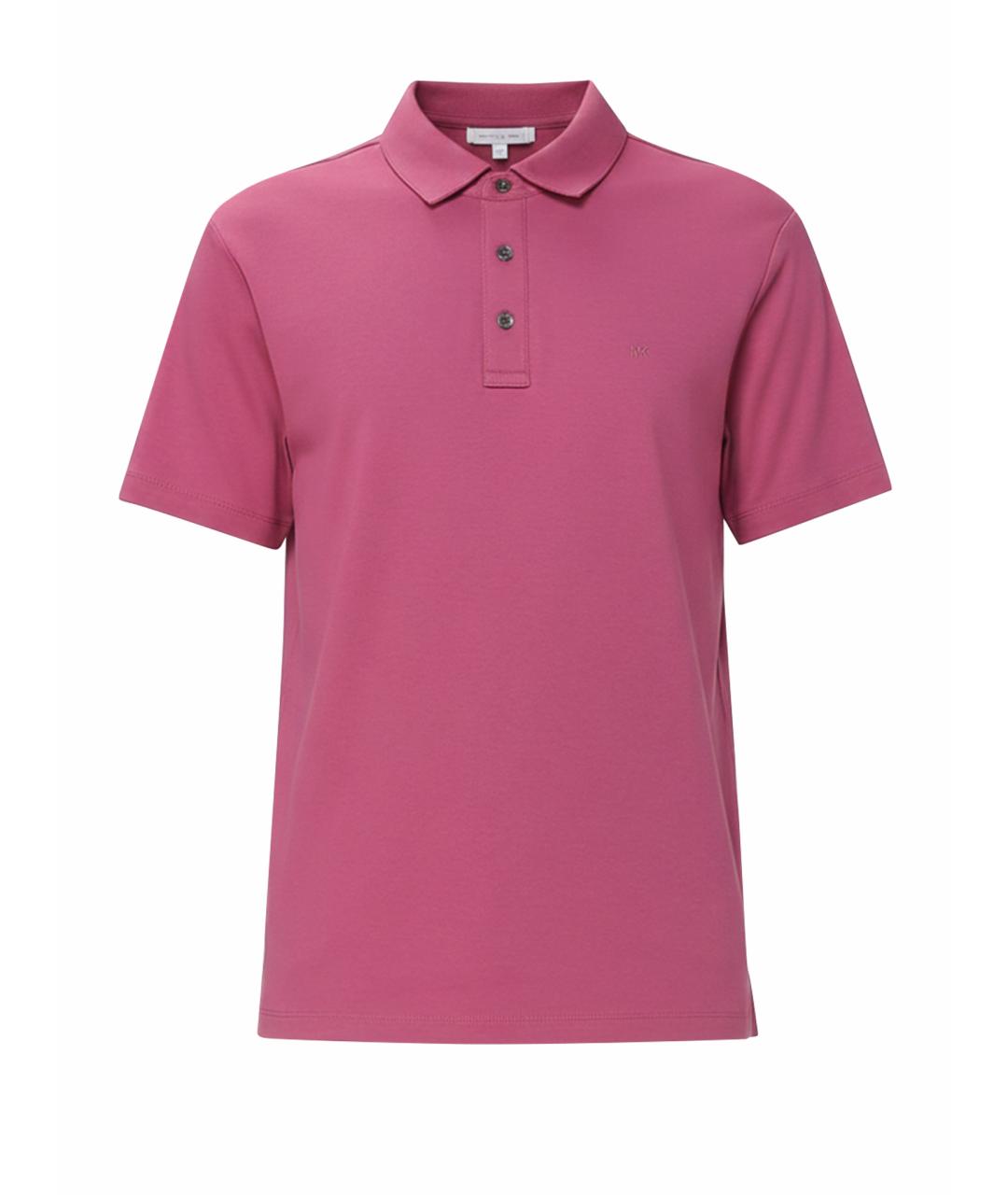 MICHAEL KORS Розовое хлопковое поло с коротким рукавом, фото 1