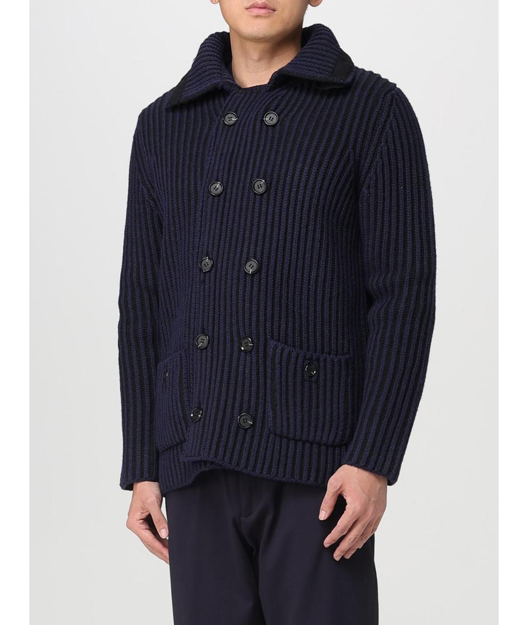 ADD Темно-синий шерстяной кардиган, фото 3