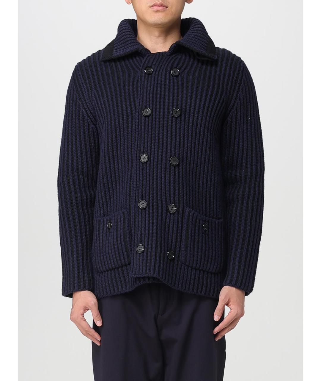 ADD Темно-синий шерстяной кардиган, фото 5