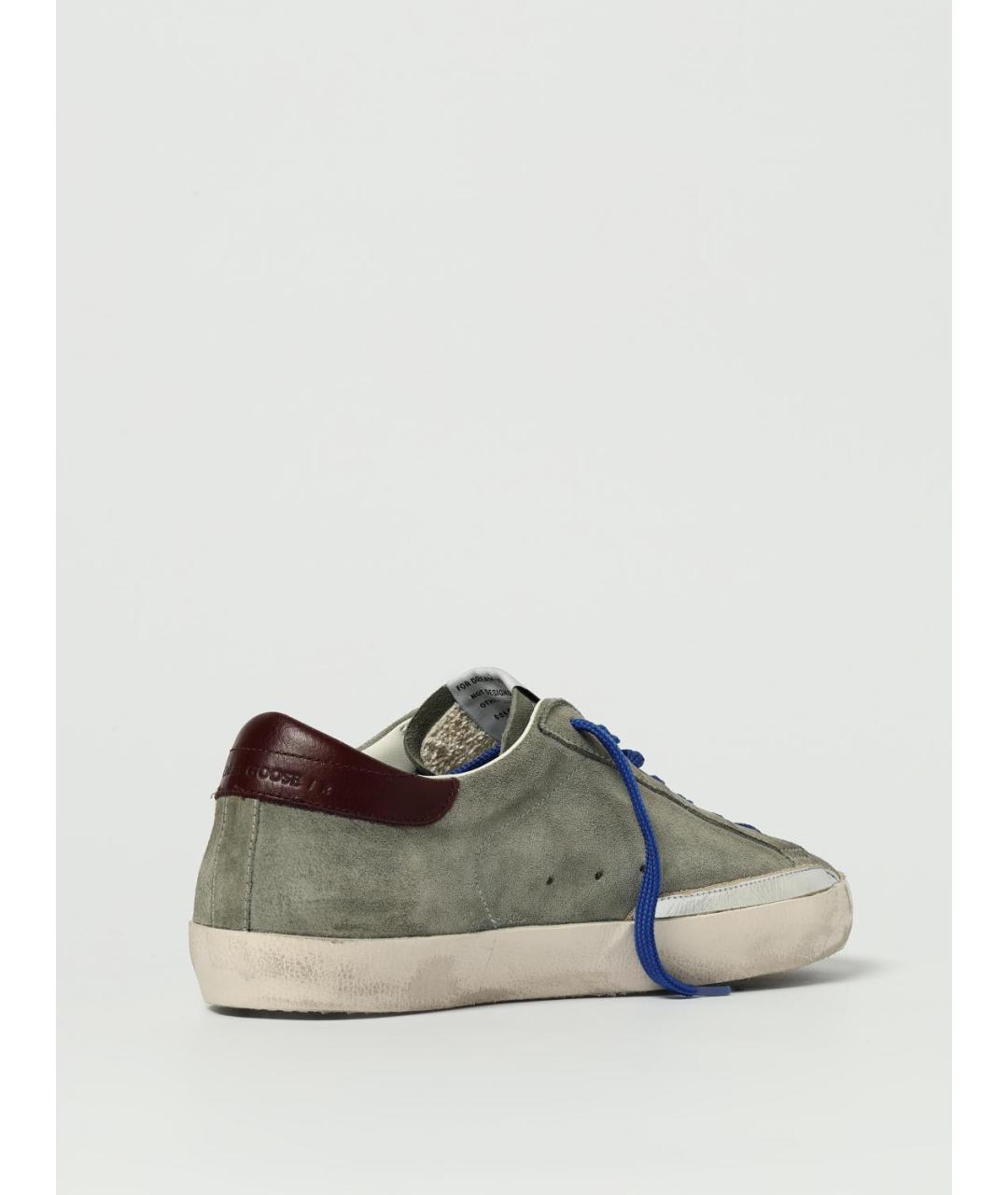 GOLDEN GOOSE DELUXE BRAND Зеленые кожаные низкие кроссовки / кеды, фото 3