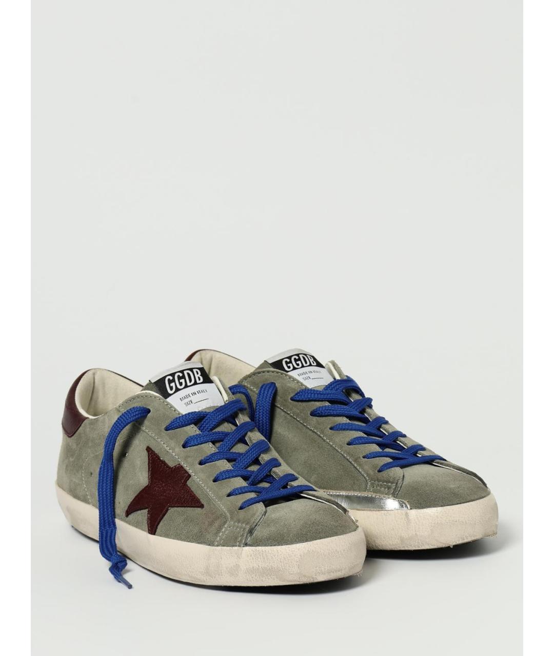 GOLDEN GOOSE DELUXE BRAND Зеленые кожаные низкие кроссовки / кеды, фото 2