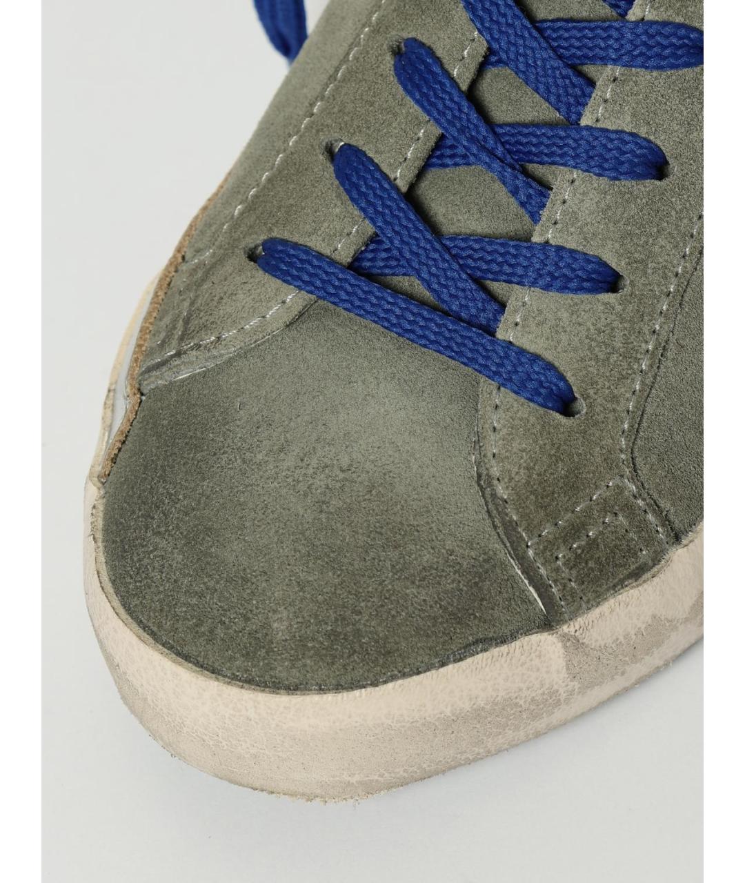 GOLDEN GOOSE DELUXE BRAND Зеленые кожаные низкие кроссовки / кеды, фото 4